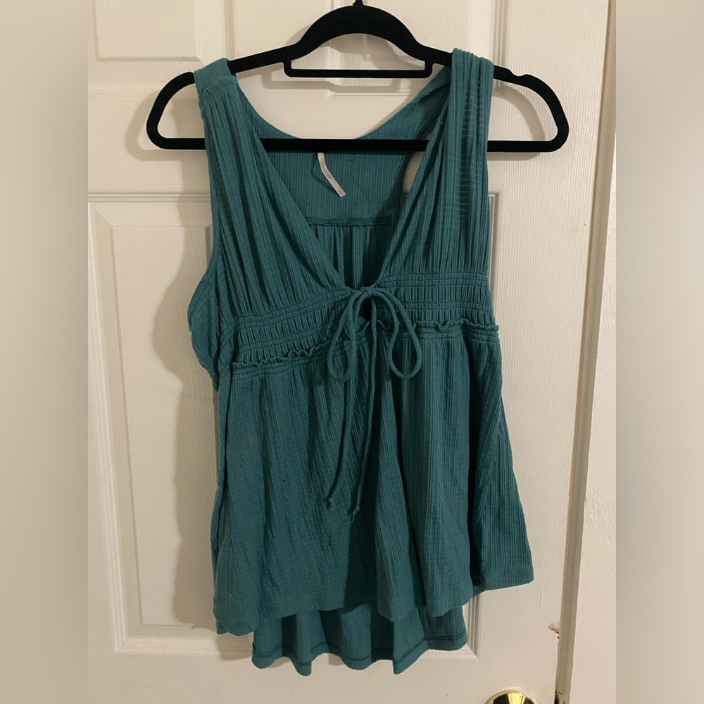 Free People Beach Bound Plunging V Neck Tank top